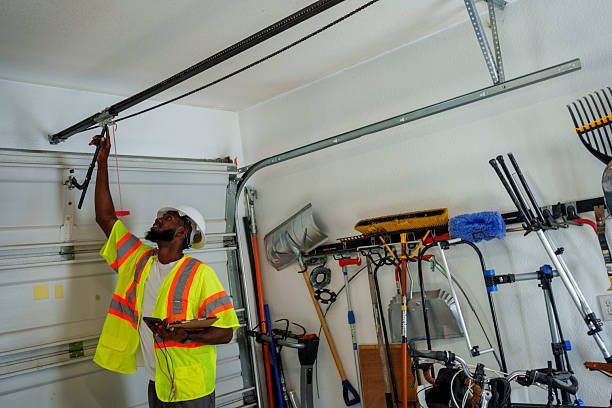 Professional Garage Door Installation technician working in Jamaica Beach, TX
